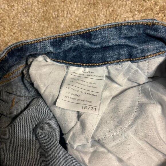 Kancan Light Blue Distressed Denim Jeans | Frayed Hem | Women’s Size 31 - Picture 6 of 6